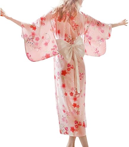 Amazon.co.jp: Be With 夜蝶絵巻 帯付き セクシー ミニ 着物 Mサイズ